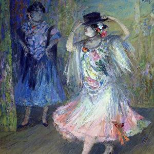 Two Spanish Dancers (pastel on paper)