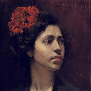 Spanish Girl (oil on panel)