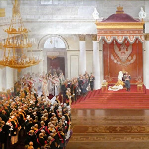 Speech from the throne by Emperor Nicholas II on the occasion of the opening of the First State Duma, 1906 (painting)