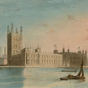 Spooners Protean Views: The New Houses of Parliament (coloured engraving)