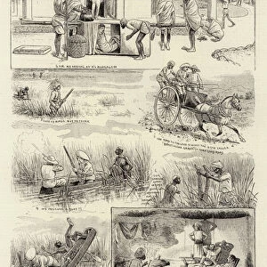 Sport in India, a Days Duck-Shooting in Oude (engraving)