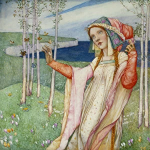Spring, 1911 (w / c & bodycolour heightened with gold on paper)