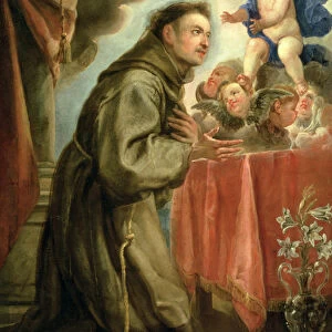 St. Anthony of Padua (1195-1231) adoring the Christ Child