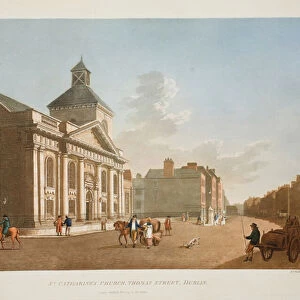 St. Catharines Church, Thomas Street, Dublin, 1797 (hand-coloured engraving)
