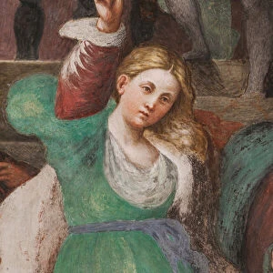 St. Catherines Disputation with the Philosophers, 1530-32 (fresco) (detail of 3601450)
