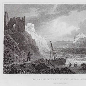 St Catherines Island, near Tenby, Pembrokeshire (engraving)