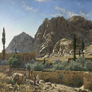 St. Catherine's Monastery on Mount Sinai (oil on canvas)