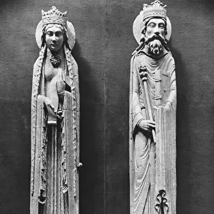 St. Clotilda and Clovis I, from the Church Notre-Dame of Corbeil (plaster cast