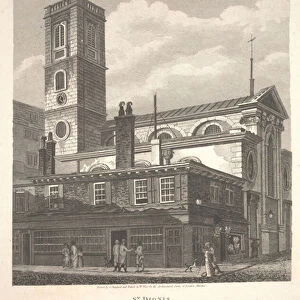St. Dionis, Backchurch, Fenchurch Street, engraved by William Wise, 1813 (etching)