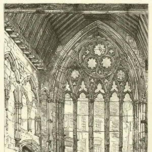 St Etheldredas Chapel, Ely Place, West Window, Geometrical Tracery (engraving)