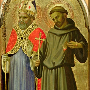 St. Francis and a Bishop Saint (panel) (see also 69008)