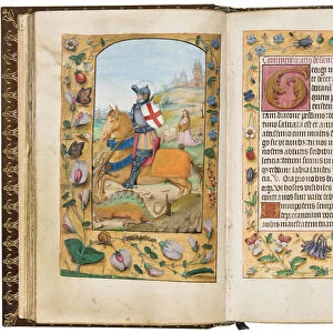 St George, illustration from A Book of Hours According to the Use of Sarum, c