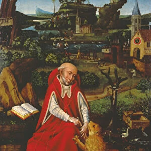 St. Jerome and the Lion (oil on canvas)