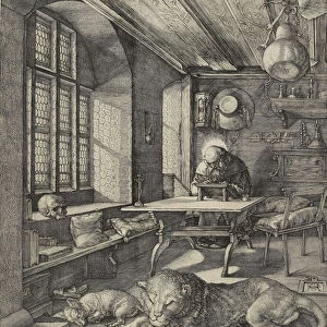 St Jerome in his study, 1514 (engraving)