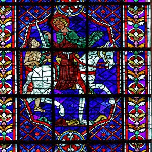 St Martin - divides his cloak (w109) (stained glass)
