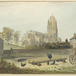 St Mary Redcliffe Church from the north-east, 1826 (w / c on paper)
