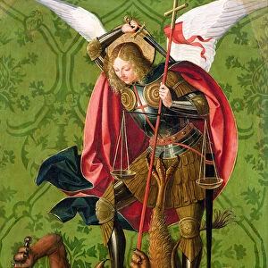 St. Michael Killing the Dragon (oil on panel)