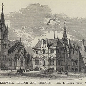 St Paul s, Clerkenwell, Church and Schools (engraving)