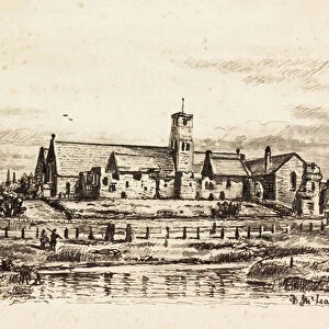 St Pauls Church, East Jarrow (ink on paper)