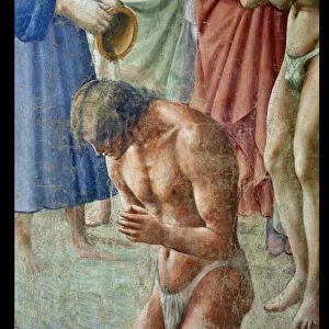 St. Peter Baptising the Neophytes, detail of the neophyte, c
