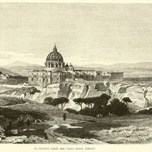 St Peter s, from the Villa Doria Pamfili (engraving)