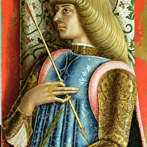 St. Sebastian, right hand panel of the second triptych of the Valle Castellamo