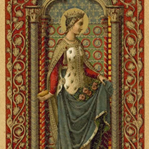 Sta Elisabeth Hungariae (colour litho)
