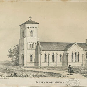 Stafford - Christ Church: tinted lithograph, nd [?mid 19th cent] (print)