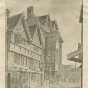 Stafford - Maids Head Inn: sepia drawing, 1841 (drawing)