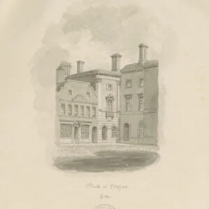 Stafford - Old Bank in Market Square: sepia drawing, 1840 (drawing)