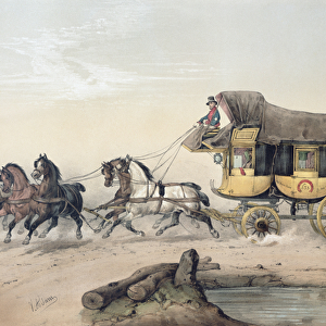 The Stage Coach (colour litho)