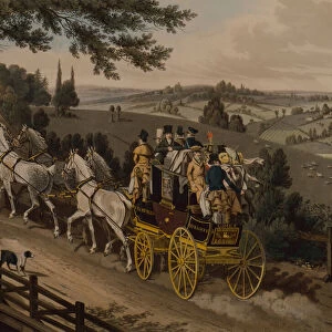 Stage Coach (coloured engraving)