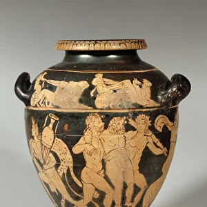 Stamnos, Dionysiac scene, Etruscan red-figured period, 4th century BC (pottery)