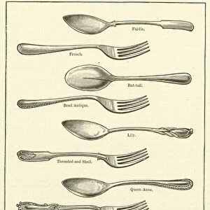 Standard Patterns of Spoons and Forks (engraving)