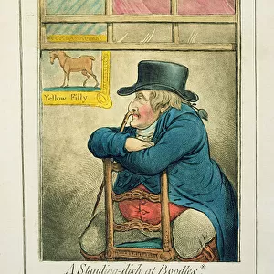 A Standing-dish at Boodles, published by Hannah Humphrey, 1800 (coloured engraving)