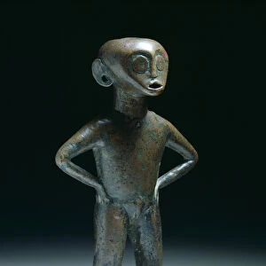Standing female figure, 19th century or earlier (copper alloy)