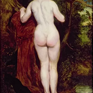 Standing Female Nude by a Stream, 1825 (oil on millboard)