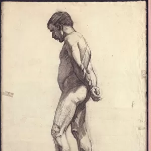 Standing male nude (charcoal on paper)