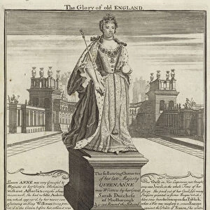 Statue of Anne, Queen of Great Britain (engraving)