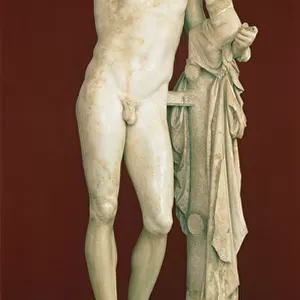 Statue of Hermes and the Infant Dionysus, c. 330 BC (parian marble)