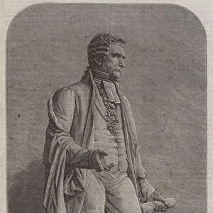 Statue of the late Mr Robert Hall, MP for Leeds, and Recorder of Doncaster (engraving)