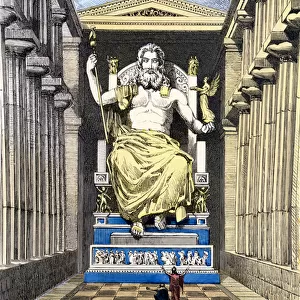 Statue of Olympian Zeus by Pheidias, from a series of the