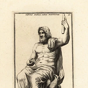 Statue of the Roman god Jove or Jupiter. 1779 (engraving)