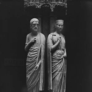 Statues of Philippe Hurepel (1200-34) Comte de Clermont and his wife Mahaut (d