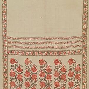 Stencilled and hand-painted cotton girdle (patka), Rajasthan, India, 17th-18th century