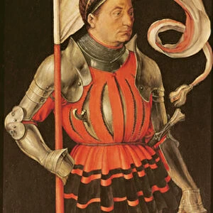 Stephan Paumgartner portrayed as Saint George, left panel of the Paumgartner Altarpiece, c