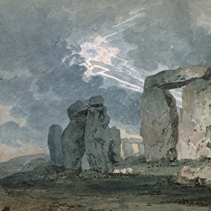 Stonehenge during a Thunderstorm, c. 1794 (watercolour over indications in graphite