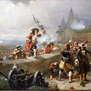 Storming the Battlements (oil on canvas)