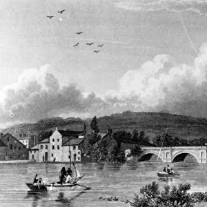 Strammongate Bridge, Kendal, engraved by E. Finden, 1830 (engraving)