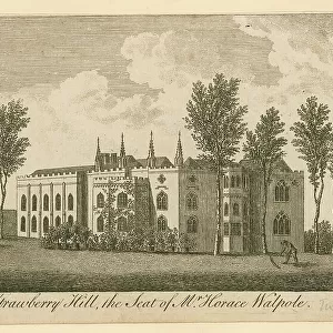 Strawberry Hill, Twickenham, London; the seat of Mr Horace Walpole (engraving)